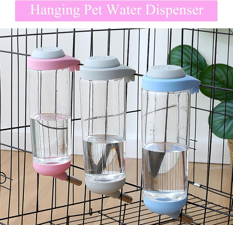 DEEUCHIS Dog Crate Water Bottle Dispenser - No Drip Dog Kennel Water Dispenser & Cage Bottle - Easy-to-Use Water Bottle for Cat Crate - Perfect for Keeping Your Pet Hydrated (Grey)-350ML - Image 5